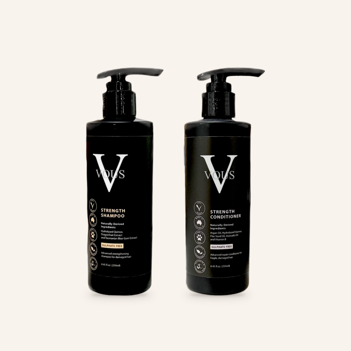 Vous Care Strength Shampoo and Strength Conditioner