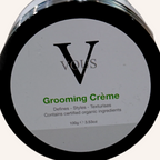 Close-up of the Vous Care Grooming Crème label