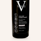 Close-up of the Vous Care Volume Conditioner label